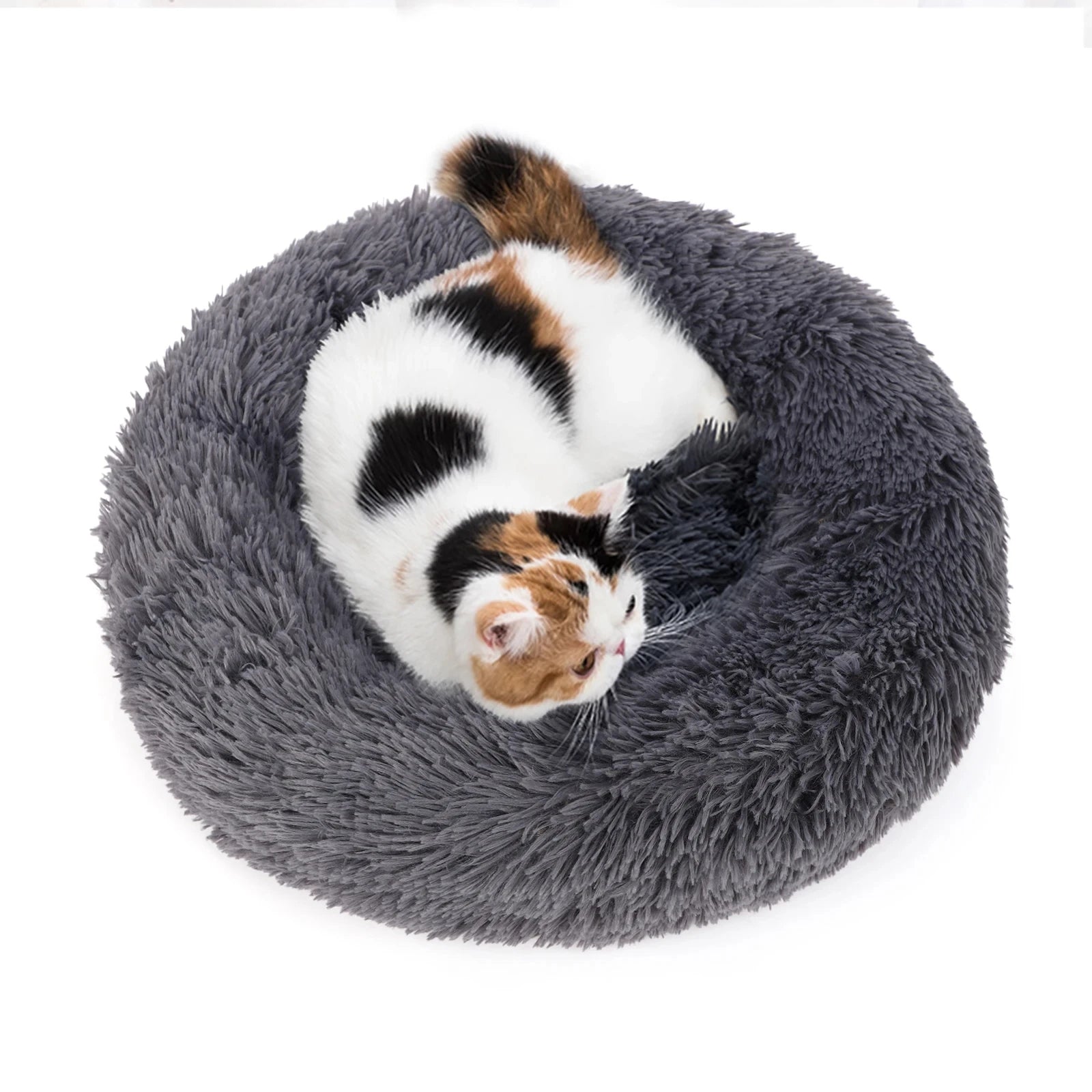 Lit rond moelleux et chaud pour chien et chat