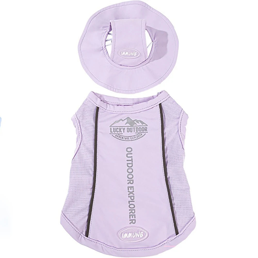 Gilet rafraîchissant avec casquette - chien ou chat