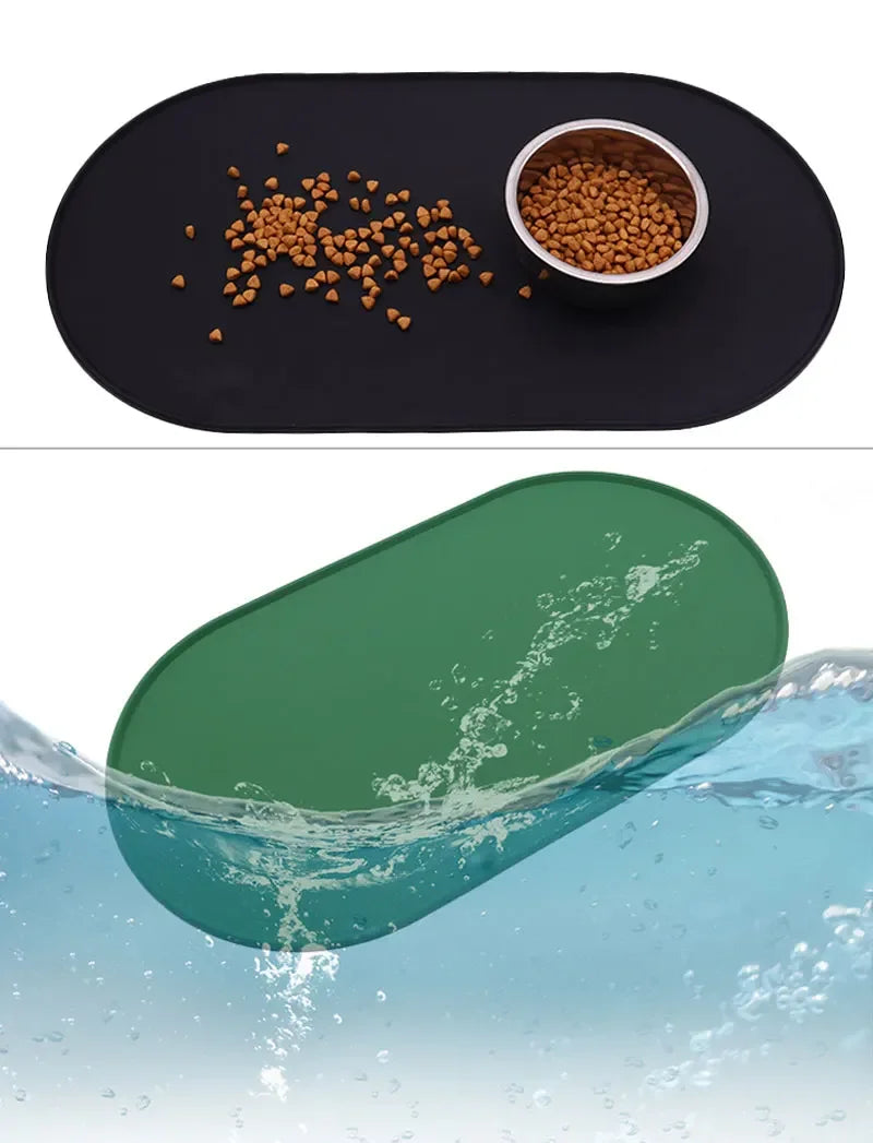 Tapis d’alimentation en silicone étanche pour chiens et chats