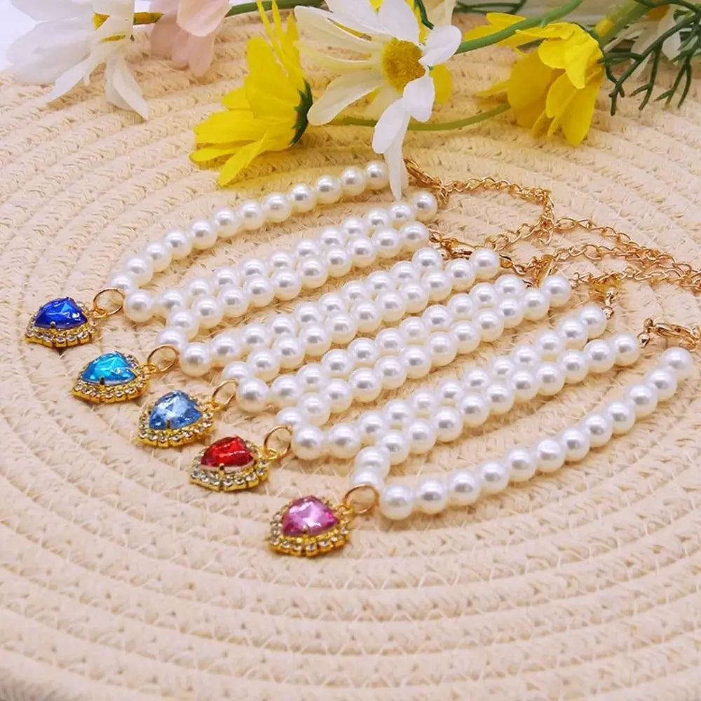Collier de perles princesse pour chien et chat
