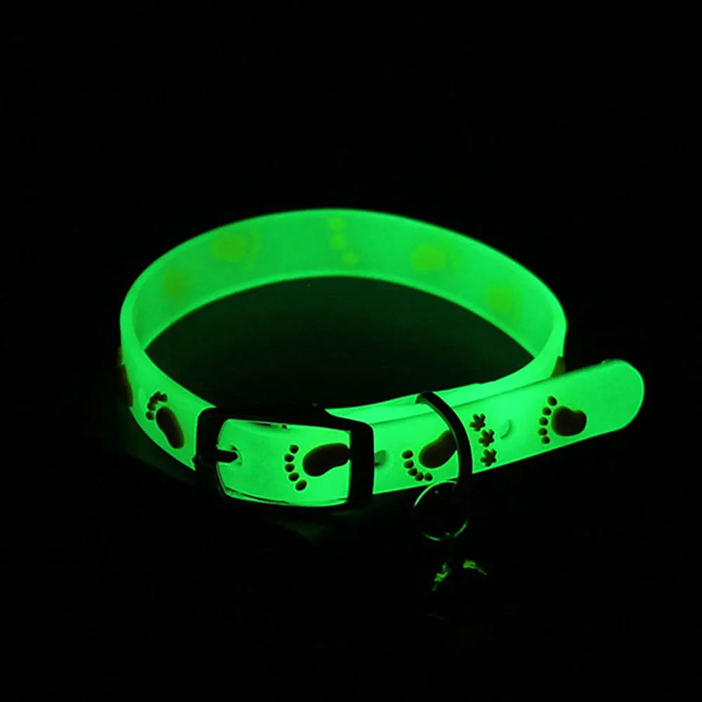 Collier lumineux en silicone pour chat