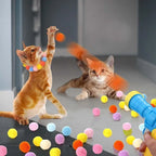 Pistolet lance-balles en mousse pour chat