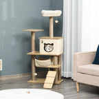 Arbre à chat en bois avec hamac et niche - chat