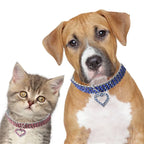 Collier strass cœur - chat ou petit chien