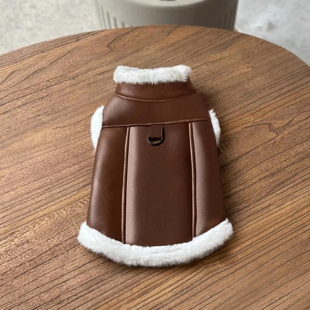 Veste cuir polaire - chien et chat