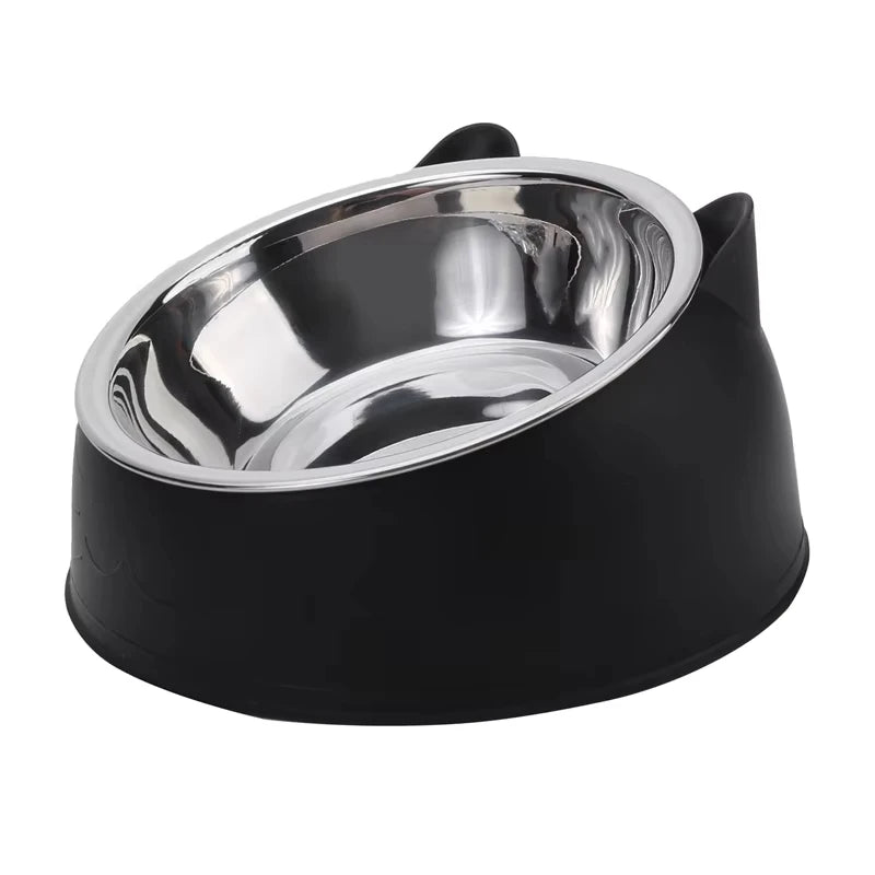 Bol incliné en inox pour chat ou petit chien