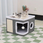 Maison pliable multi-niveaux pour chat et petit chien