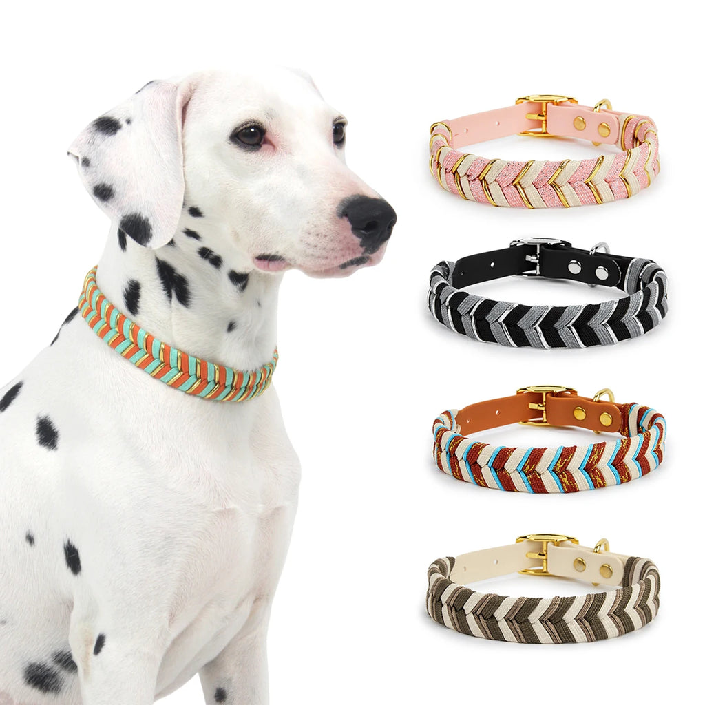 Collier chien fait main coloré réglable