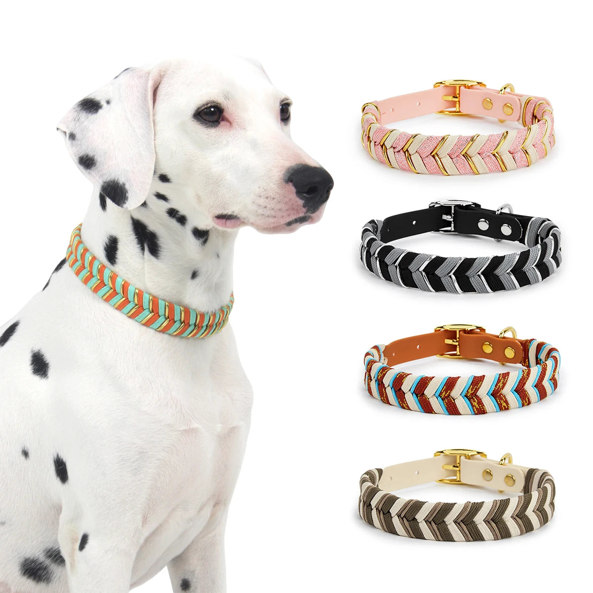 Collier chien fait main coloré réglable