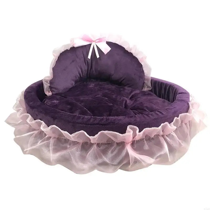 Lit pour chien et chat style princesse en dentelle
