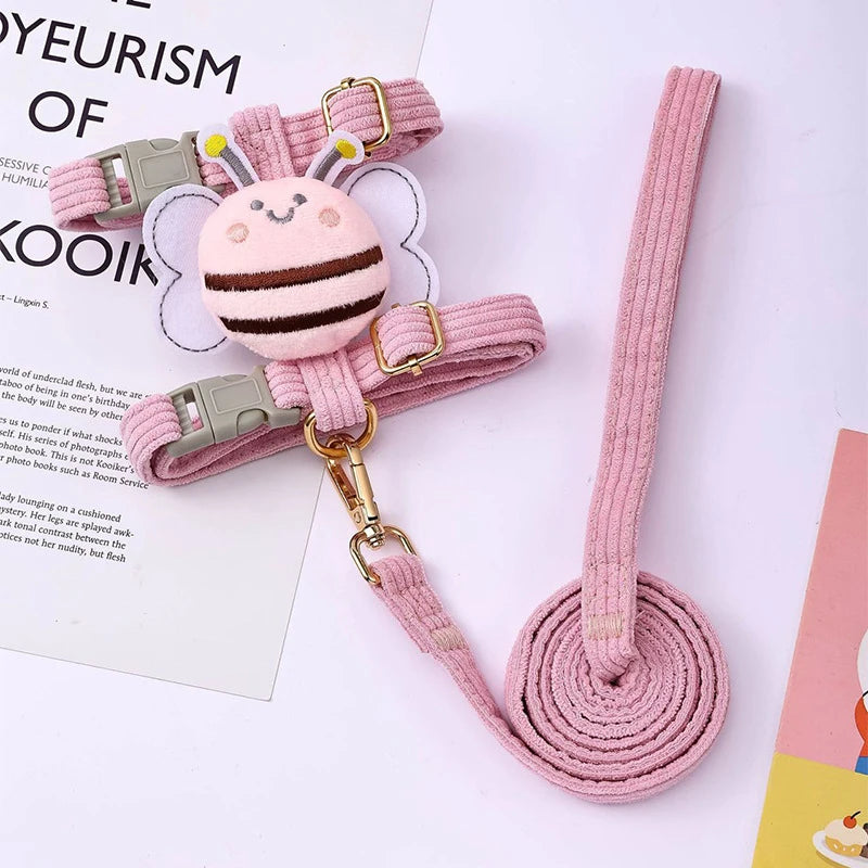 Harnais Abeille avec Laisse pour Chat