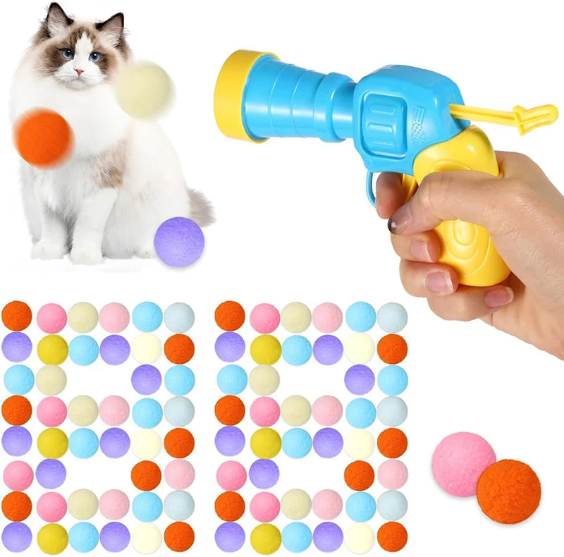 Pistolet lance-balles en mousse pour chat