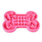 Gamelle lente en silicone en forme d’os pour chien et chat