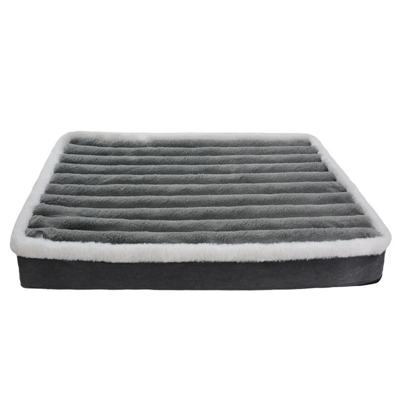 Lit rectangulaire ultra peluche en mousse pour chien et chat