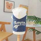 Veste à capuche style collège - chien et chat