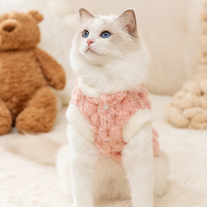 Gilet chaud d’hiver avec fermeture - chat et chien