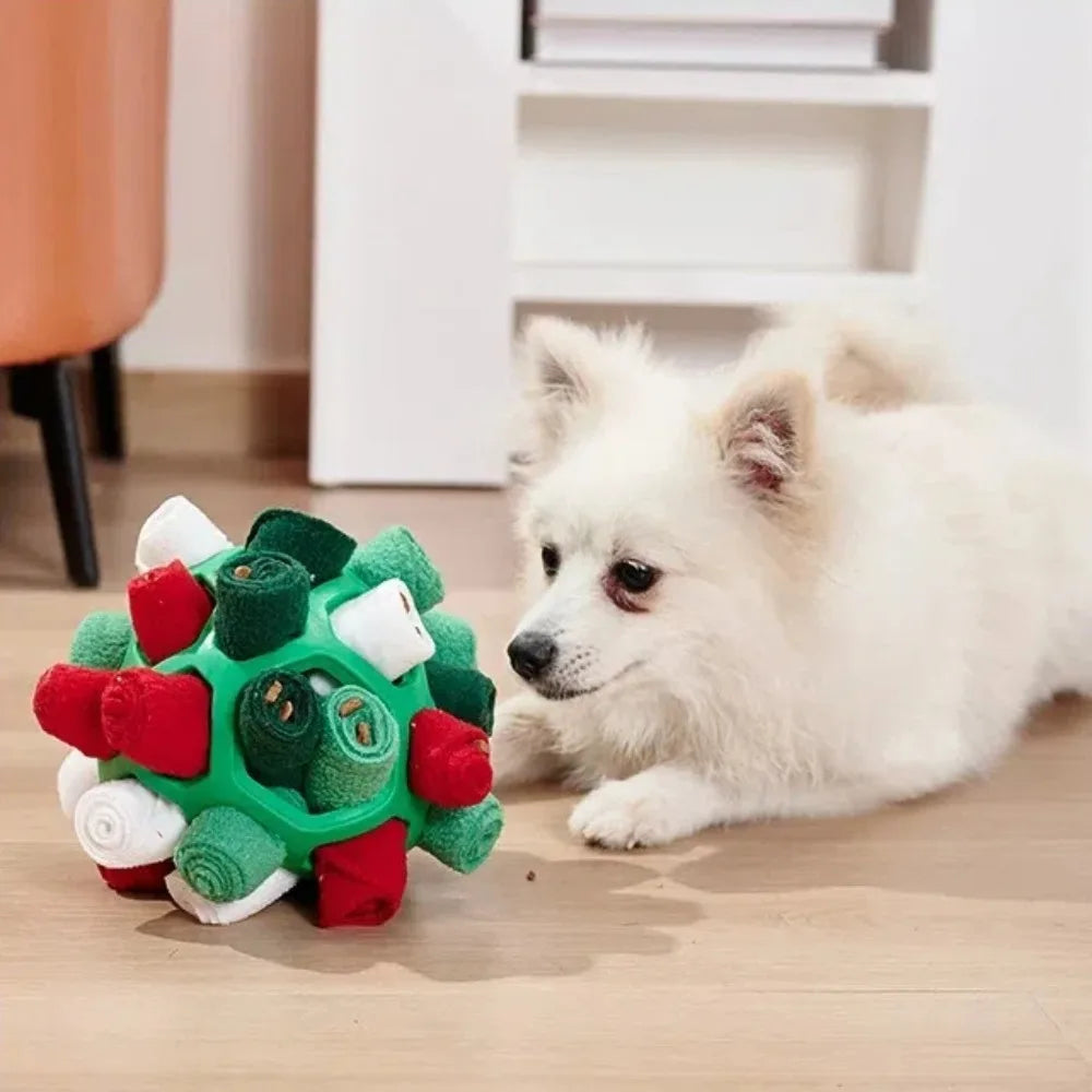 Balle reniflante de Noël pour chien