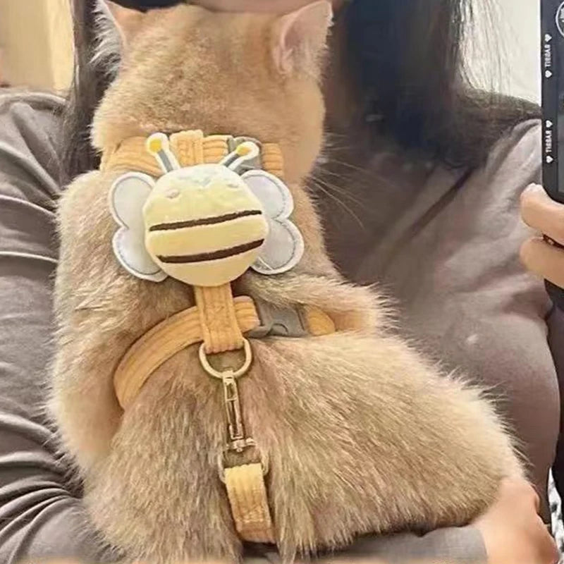 Harnais Abeille avec Laisse pour Chat