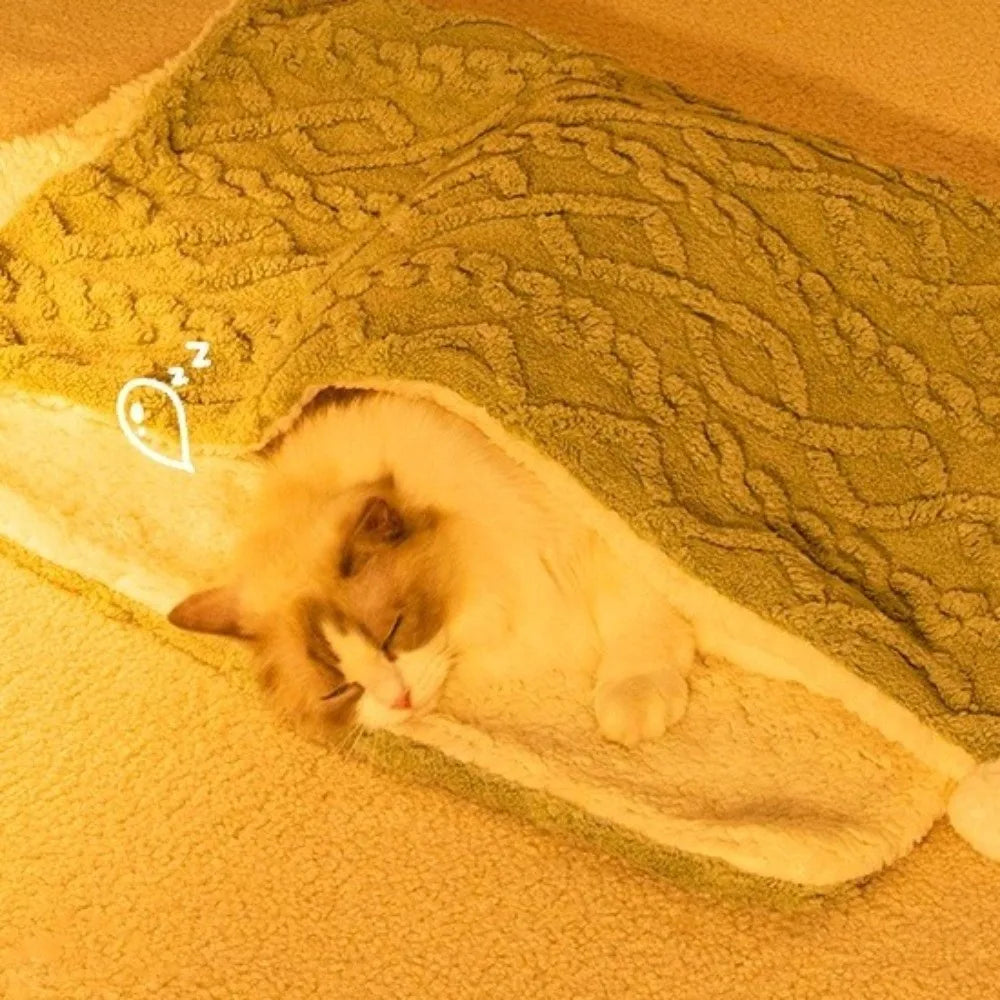 Plaid Cocooning Chat & Chien