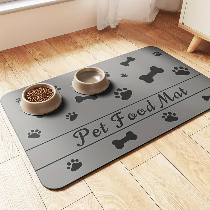 Tapis absorbant pour gamelle - chien ou chat