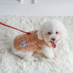 Gilet chaud en polaire avec anneau de laisse pour chat ou petit chien