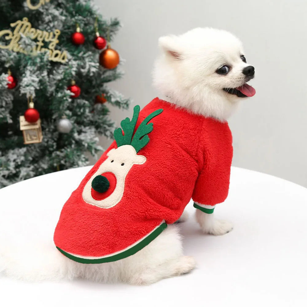 Pull de Noël en peluche pour chien & chat