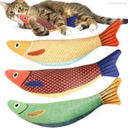 Jouet poisson 3D en herbe à chat
