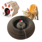 Griffoir rond pliable pour chat avec balle