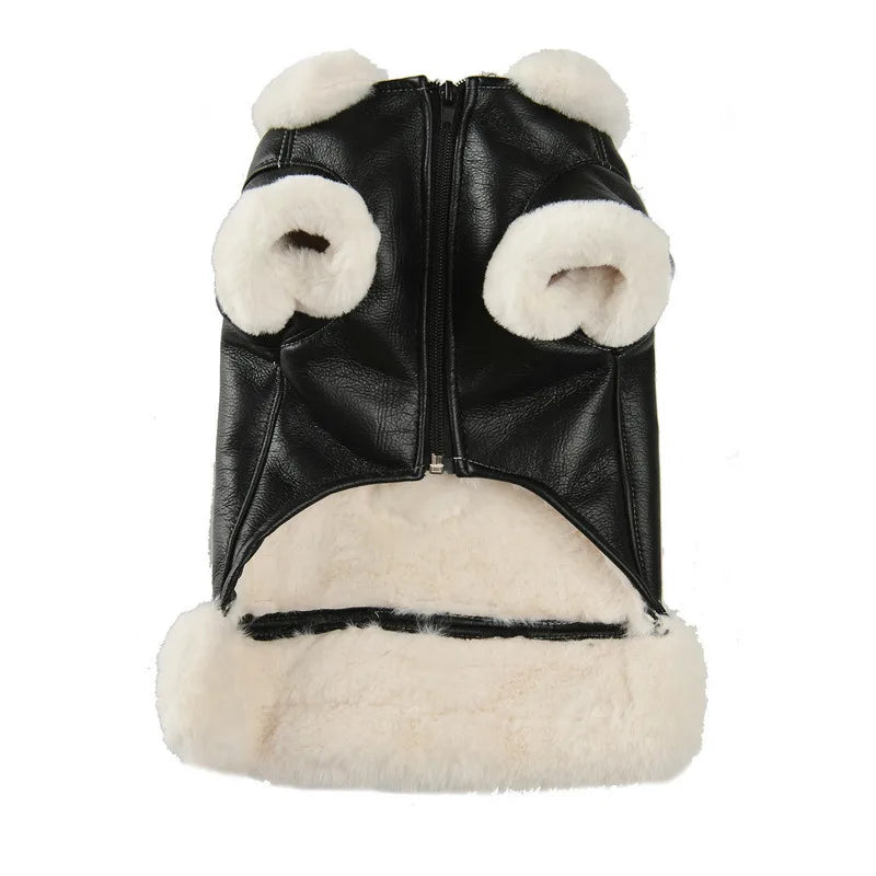 Veste cuir polaire - chien et chat