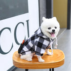 Sweat-shirt à capuche à carreaux - chien ou chat