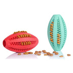 Jouet ballon de rugby en caoutchouc pour chien