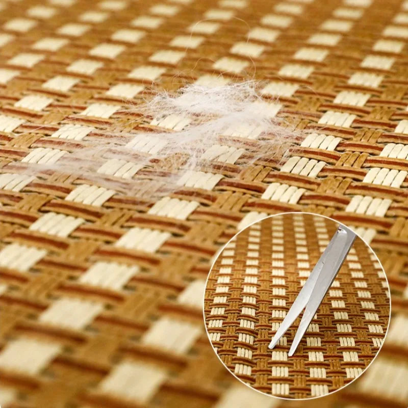 Tapis rafraîchissant été en rotin avec oreiller – Chat & petit chien