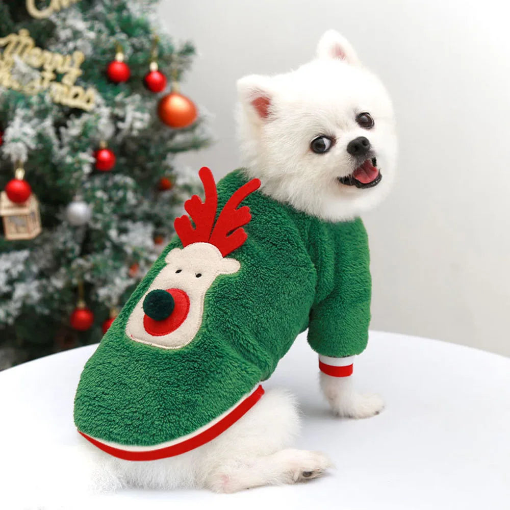 Pull de Noël en peluche pour chien & chat