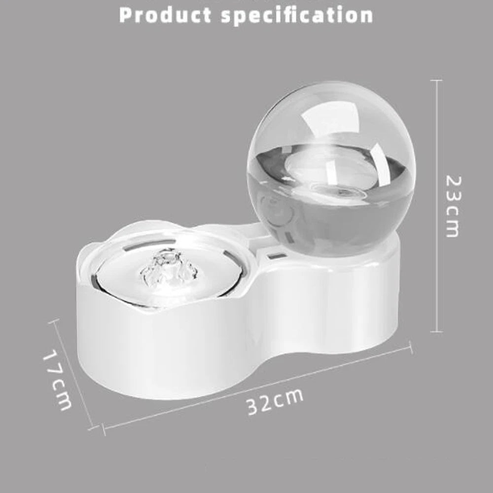 Fontaine à eau en forme de globe pour chat et petit chien