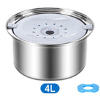 Bol à eau inox anti-déversement avec filtre