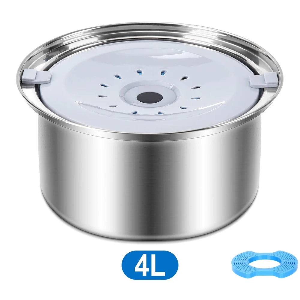 Bol à eau inox anti-déversement avec filtre