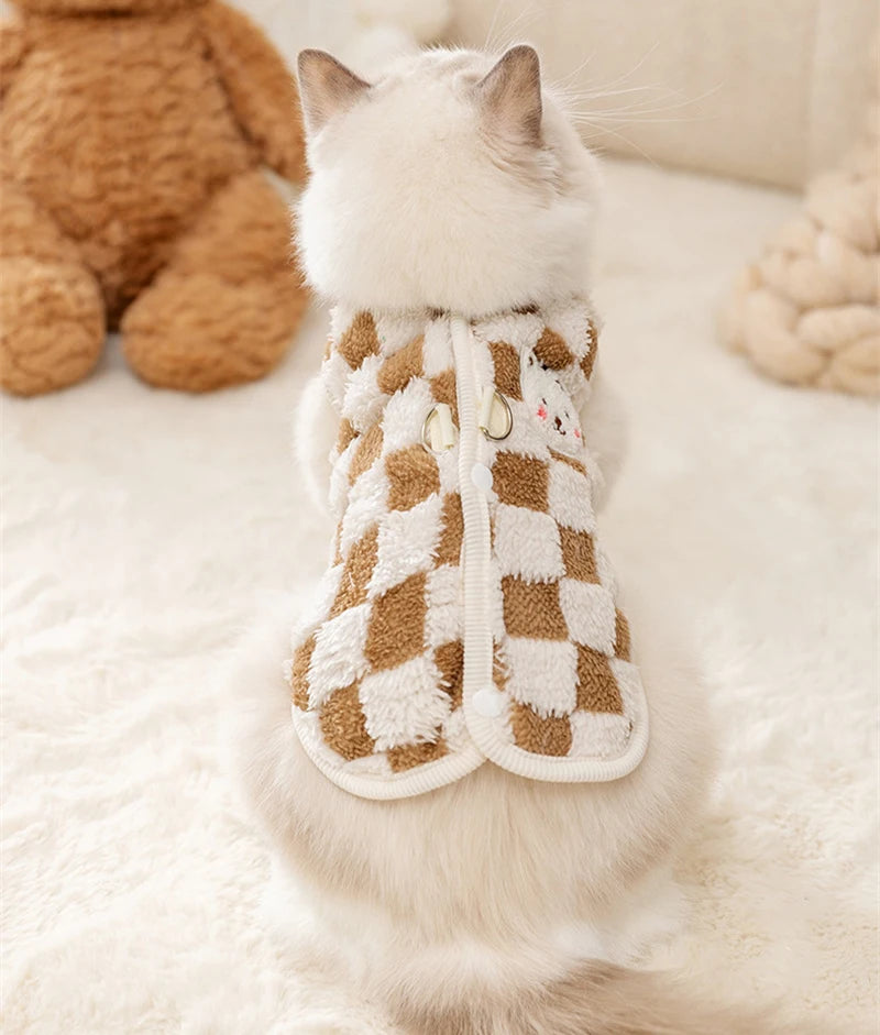 Gilet chaud d’hiver avec fermeture - chat et chien