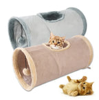 Tunnel en peluche pour chat