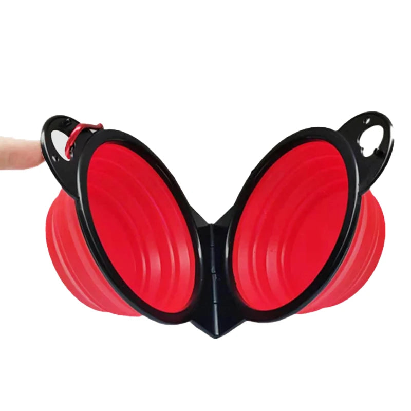 Bol Double Pliable 2 en 1 en Silicone pour chien et chat