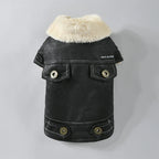 Veste d’hiver chaude effet cuir - chien et chat