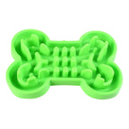 Gamelle lente en silicone en forme d’os pour chien et chat