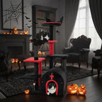 Arbre à chat gothique Halloween 134 cm - chat