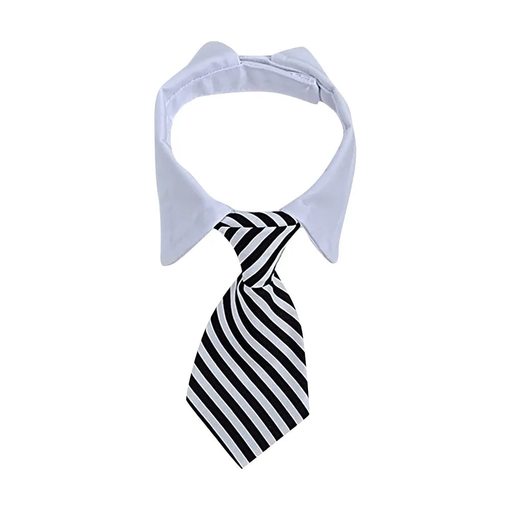 Collier cravate rayé pour chat et petit chien