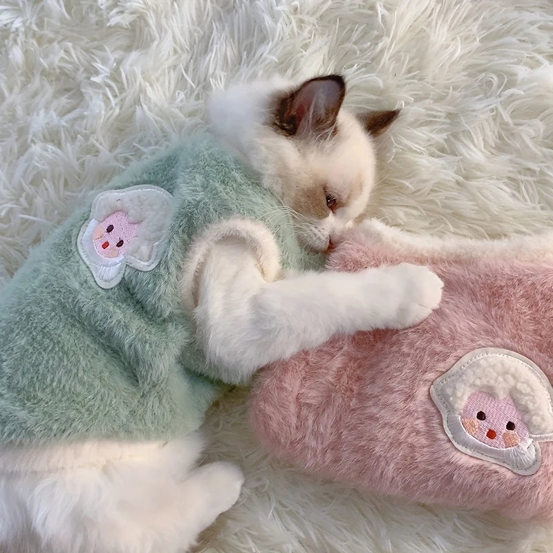 Gilet en peluche doux - chat