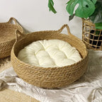 Maison de Couchage en Rotin pour Chat