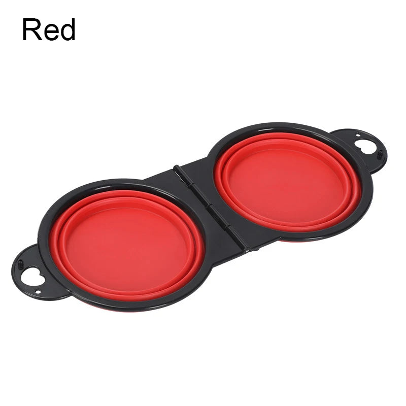 Bol Double Pliable 2 en 1 en Silicone pour chien et chat