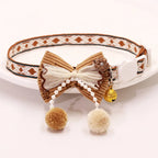 Collier Chat Nœud Papillon Dentelle & Clochette