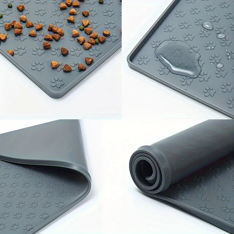 Tapis en silicone imperméable pour chiens et chats