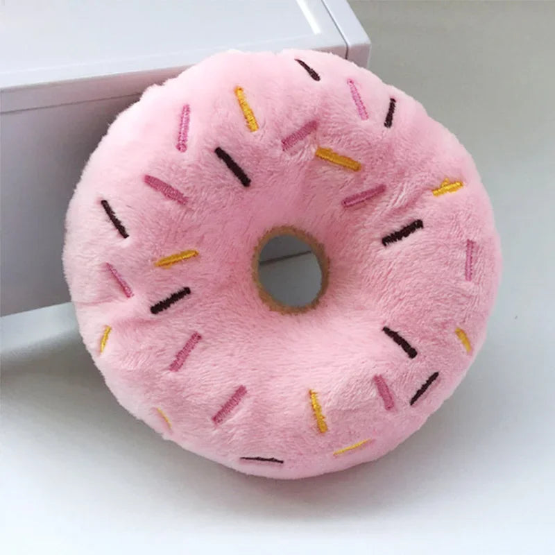 Jouet donut en peluche pour chien