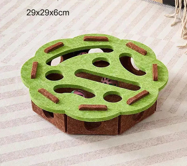 Puzzle interactif en feutre pour chat